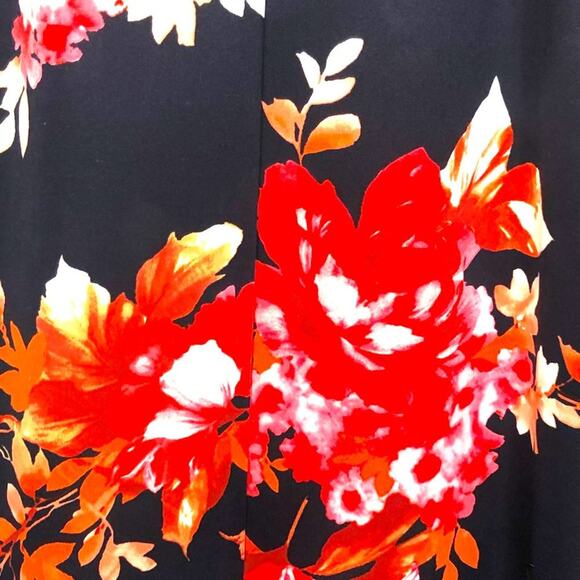 Enfocus Studio New Sleeveless Maxi Dress Size 6 Navy Blue Red Floral Print - Picture 12 of 12